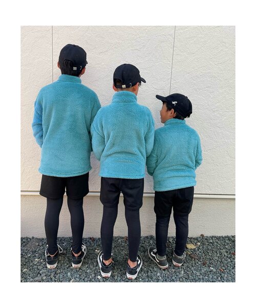 BREEZE by saori（ブリーズバイサオリ）の「WEB限定 ファーフリースプルオーバー【BREEZE by saori】（スウェット・キッズ・カーキ/ブルー/オフホワイト・120/140/110/90/130/160/100/150）」の5枚目の写真