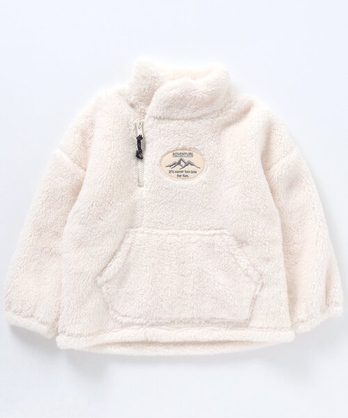 BREEZE by saori（ブリーズバイサオリ）の「WEB限定 ファーフリースプルオーバー【BREEZE by saori】（スウェット・キッズ・カーキ/ブルー/オフホワイト・120/140/110/90/130/160/100/150）」の20枚目の写真