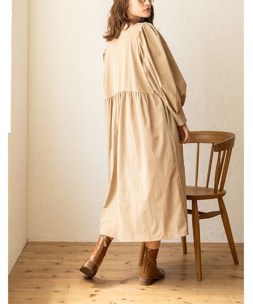 chocomee(チョコミー)の「puff sleeve one-piece/パフスリーブワンピース(ワンピース・レディース・ベージュ/ブラック・FREE)」の19枚目の写真