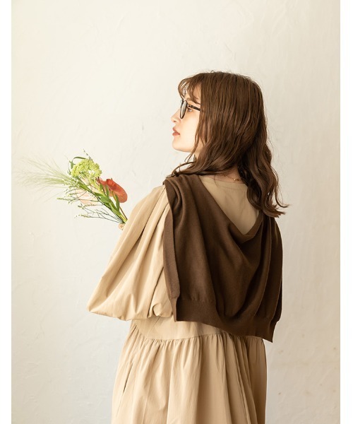 chocomee(チョコミー)の「puff sleeve one-piece/パフスリーブワンピース(ワンピース・レディース・ベージュ/ブラック・FREE)」の17枚目の写真
