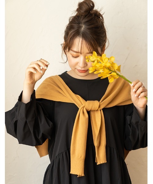 chocomee(チョコミー)の「puff sleeve one-piece/パフスリーブワンピース(ワンピース・レディース・ベージュ/ブラック・FREE)」の15枚目の写真