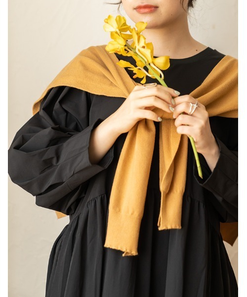 chocomee(チョコミー)の「puff sleeve one-piece/パフスリーブワンピース(ワンピース・レディース・ベージュ/ブラック・FREE)」の21枚目の写真