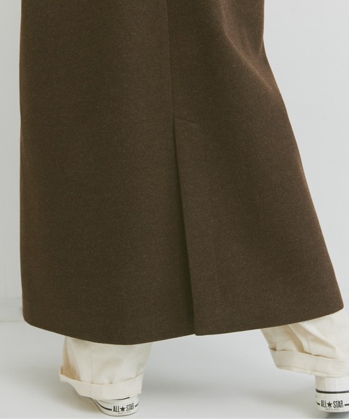 Libra Cue(リブラ キュー)の「ウールタッチハイネックロングコート(チェスターコート・レディース・ブラウン/グレー・FREE)」の20枚目の写真