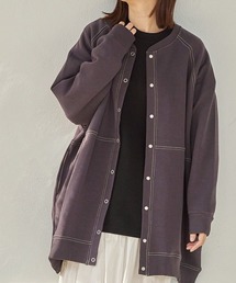 縮絨ポンチ ラグランカーディガン