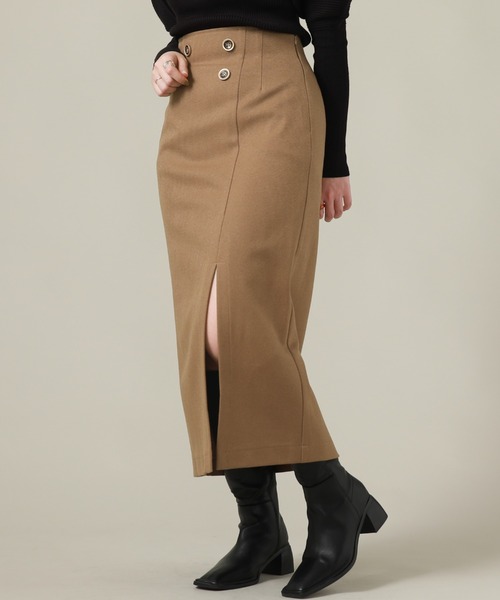 Cheek(チーク)の「フロント釦タイトスカート(スカート・レディース・ブラウン/ブラック・SMALL/MEDIUM)」の16枚目の写真