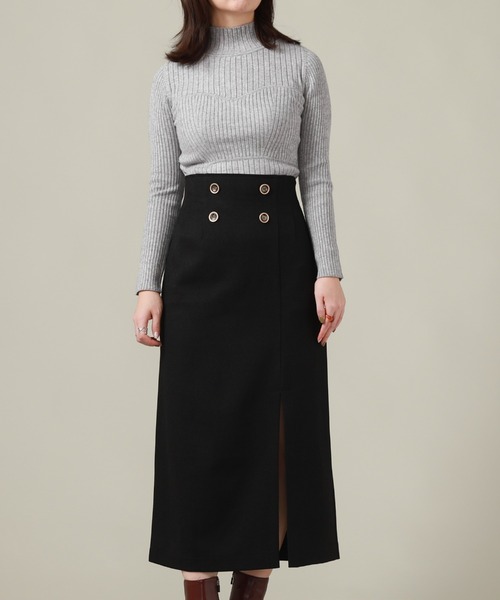 Cheek(チーク)の「フロント釦タイトスカート(スカート・レディース・ブラウン/ブラック・SMALL/MEDIUM)」の9枚目の写真