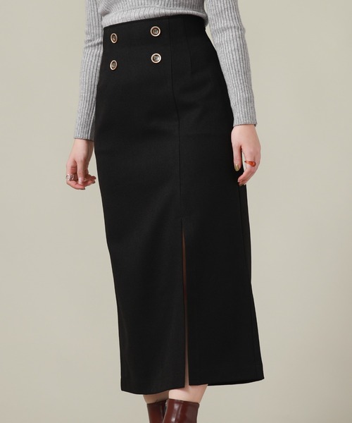 Cheek(チーク)の「フロント釦タイトスカート(スカート・レディース・ブラウン/ブラック・SMALL/MEDIUM)」の5枚目の写真