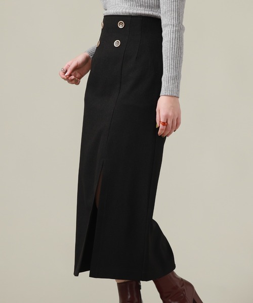 Cheek(チーク)の「フロント釦タイトスカート(スカート・レディース・ブラウン/ブラック・SMALL/MEDIUM)」の7枚目の写真