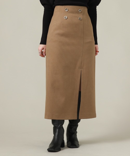 Cheek(チーク)の「フロント釦タイトスカート(スカート・レディース・ブラウン/ブラック・SMALL/MEDIUM)」の10枚目の写真
