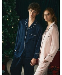 SLEEPY SLEEPY（スリーピースリーピー）の「ヴィンテージサテンパジャマ長袖セット【ペアパジャマ 限定REDBOX付】 SLEEPY SLEEPY(スリーピースリーピー)（ルームウェア/パジャマ）」