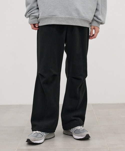 PUBLIC TOKYO(パブリックトウキョウ)の「リラックスフリースイージーパンツ(スウェットパンツ・メンズ・カーキ/ブラック・1/2)」の3枚目の写真