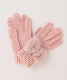 kate spade new york kids（ケイトスペードニューヨーク）の「トドラー フェイクファーリボン手袋（手袋・キッズ）」