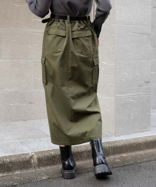 WEGO（ウィゴー）の「WEGO/ローライズカーゴロングスカート（スカート・レディース・カーキ/ブラック/ベージュ・FREE）」の18枚目の写真