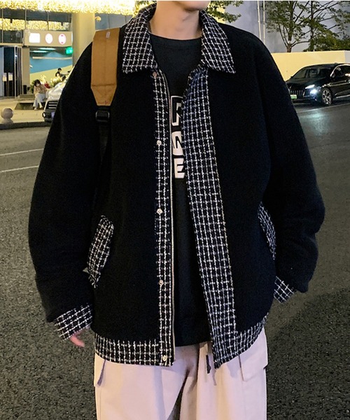 aimoha(アイモハ)の「チェック柄 ボアブルゾン(ブルゾン・メンズ・ベージュ/ブラック・XX-LARGE/LARGE/X-LARGE/MEDIUM)」の16枚目の写真