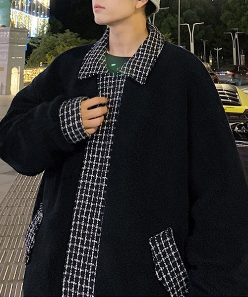 aimoha(アイモハ)の「チェック柄 ボアブルゾン(ブルゾン・メンズ・ベージュ/ブラック・XX-LARGE/LARGE/X-LARGE/MEDIUM)」の20枚目の写真