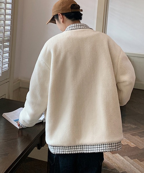 aimoha(アイモハ)の「チェック柄 ボアブルゾン(ブルゾン・メンズ・ベージュ/ブラック・XX-LARGE/LARGE/X-LARGE/MEDIUM)」の13枚目の写真