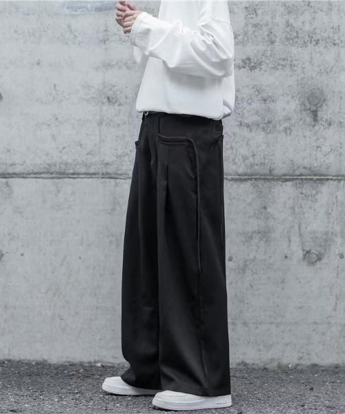 VIBGYOR（ヴィブジョー）の「【バーレスク】タックデザインワイドスラックス(BQ)（スラックス・メンズ・ブラック・MEDIUM/LARGE）」の4枚目の写真