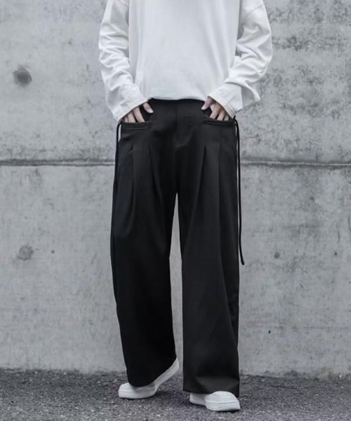 VIBGYOR（ヴィブジョー）の「【バーレスク】タックデザインワイドスラックス(BQ)（スラックス・メンズ・ブラック・MEDIUM/LARGE）」の13枚目の写真