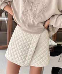 Dalfwin | 2022 AW 秋冬 韓国GOLF　キルティングデザインラップスカート　ゴルフウェア レディース スカート スポーツウェア ゴルフ ボトム(スカート)