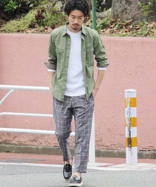 417 EDIFICE（フォーワンセブンエディフィス）の「◇ARMY モチーフ 7/Sシャツ（シャツ/ブラウス・メンズ・ベージュ/カーキ/ダークカーキ・SMALL/LARGE/MEDIUM）」の6枚目の写真