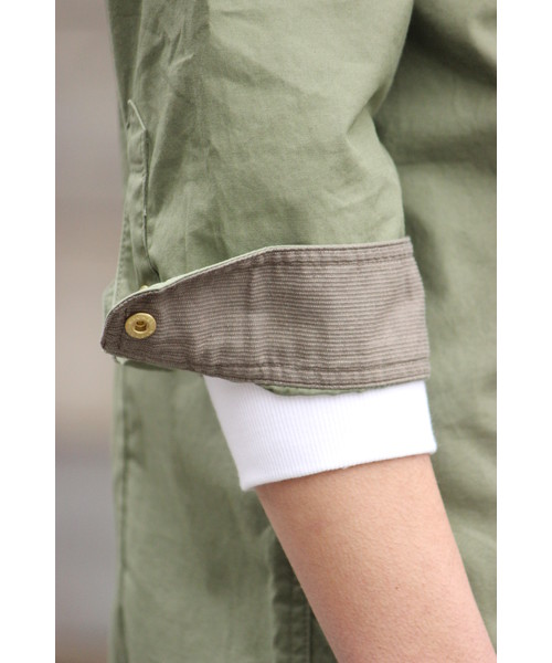 417 EDIFICE（フォーワンセブンエディフィス）の「◇ARMY モチーフ 7/Sシャツ（シャツ/ブラウス・メンズ・ベージュ/カーキ/ダークカーキ・SMALL/LARGE/MEDIUM）」の7枚目の写真