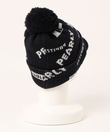 パーリーゲイツ ロゴジャガード ブリム付きニットワッチ ＜ロゴ柄