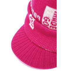 パーリーゲイツ ロゴジャガード ブリム付きニットワッチ ＜ロゴ