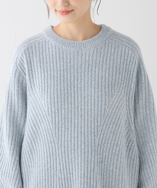 IENA（イエナ）の「変形リブニットワンピース（ワンピース・レディース・ネイビー/アイボリー/サックスブルー・FREE）」の22枚目の写真