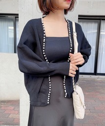 MAISON BREEZE | 【MAISON BREEZE】パールデザインニットカーディガンKNF(カーディガン/ボレロ)