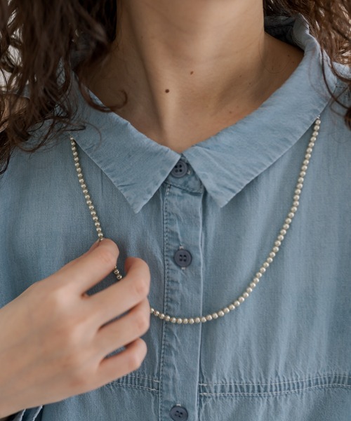 mystic（ミスティック）の「Lara パールスイングネックレス（ネックレス・レディース・シルバー/ゴールド・ONE SIZE）」の5枚目の写真