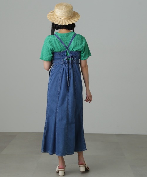 FREE'S MART（フリーズマート）の「【Sシリーズ対応】◆マーメイドデニムキャミワンピース（ワンピース・レディース・ネイビー/ライトインディゴブルー/ブラック・X-SMALL/SMALL/MEDIUM）」の17枚目の写真