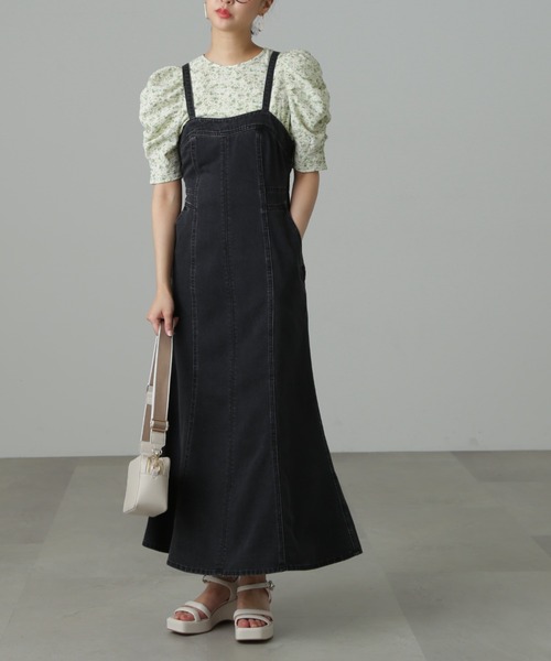 FREE'S MART（フリーズマート）の「【Sシリーズ対応】◆マーメイドデニムキャミワンピース（ワンピース・レディース・ネイビー/ライトインディゴブルー/ブラック・X-SMALL/SMALL/MEDIUM）」の21枚目の写真