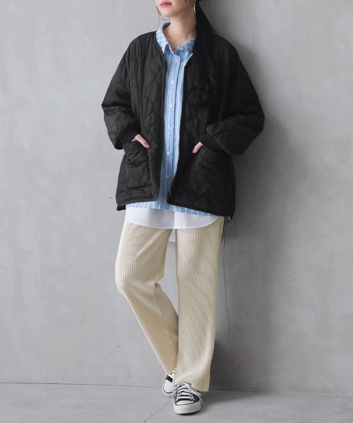 osharewalker（オシャレウォーカー）の「【廃盤】『3色ストライプ柄シャツ』（シャツ/ブラウス・レディース・ライトブルー/ピンク/グレー・FREE）」の4枚目の写真