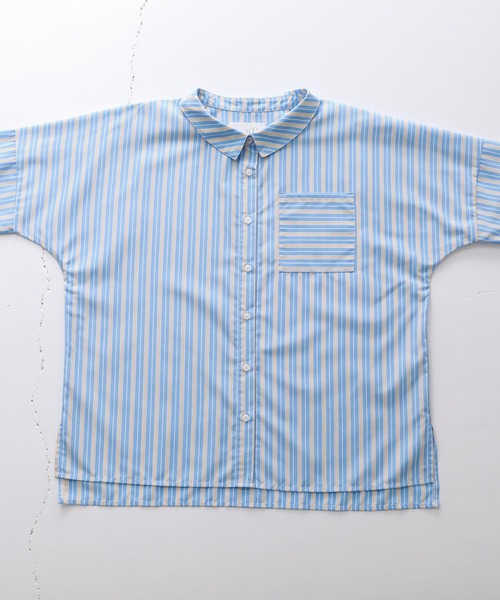 osharewalker（オシャレウォーカー）の「【廃盤】『3色ストライプ柄シャツ』（シャツ/ブラウス・レディース・ライトブルー/ピンク/グレー・FREE）」の12枚目の写真