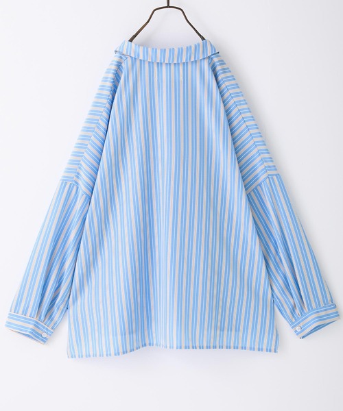 osharewalker（オシャレウォーカー）の「【廃盤】『3色ストライプ柄シャツ』（シャツ/ブラウス・レディース・ライトブルー/ピンク/グレー・FREE）」の19枚目の写真