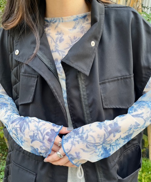 nemne store（ネンネストア）の「【低身長用サイズあり】ハイネックミリタリーベスト（ベスト・レディース・カーキ/ブラック/アイボリー・MEDIUM/SMALL）」の7枚目の写真