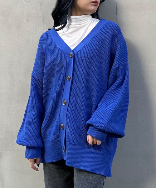 INGNI（イング）の「ミドル丈Vネック畦ニットカーディガン