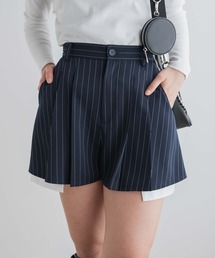 WEGO/【セットアップ対応】ピンストライプアウトポケットキュロット