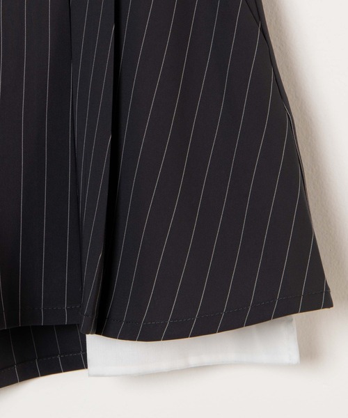 WEGO（ウィゴー）の「WEGO/【セットアップ対応】ピンストライプアウトポケットキュロット（スラックス・レディース・ネイビー/ダークグレー・FREE）」の18枚目の写真