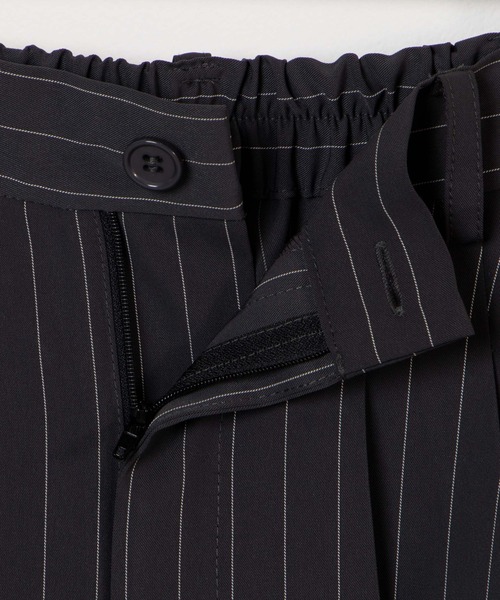 WEGO（ウィゴー）の「WEGO/【セットアップ対応】ピンストライプアウトポケットキュロット（スラックス・レディース・ネイビー/ダークグレー・FREE）」の15枚目の写真