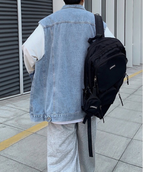 NEW GENTLEMAN（ニュージェントルマン）の「ジョンジョン デニム ビッグベスト（ベスト・メンズ・ブルー/グレー・M/L）」の12枚目の写真