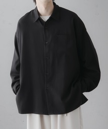 サイドスリットベーシックルーズシャツ
