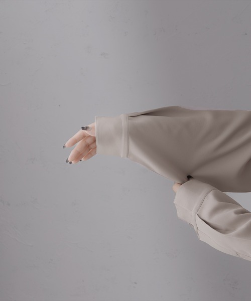 epnok(エプノック)の「サイドスリットベーシックルーズシャツ(シャツ/ブラウス・メンズ・チャコールグレー/ブラック/オフホワイト/カーキ/グレイッシュベージュ/グレイッシュブルー/モカ・SMALL/X-SMALL/LARGE/MEDIUM)」の16枚目の写真