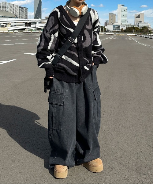 sedacle(セダクル)の「マーブルカーディガン(カーディガン/ボレロ・メンズ・ブラック/パープル/ネイビー・MEDIUM/LARGE)」の11枚目の写真