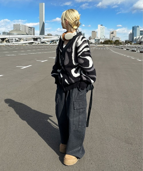 sedacle(セダクル)の「マーブルカーディガン(カーディガン/ボレロ・メンズ・ブラック/パープル/ネイビー・MEDIUM/LARGE)」の12枚目の写真