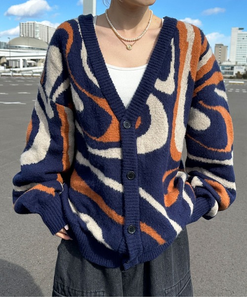 sedacle(セダクル)の「マーブルカーディガン(カーディガン/ボレロ・メンズ・ブラック/パープル/ネイビー・MEDIUM/LARGE)」の15枚目の写真