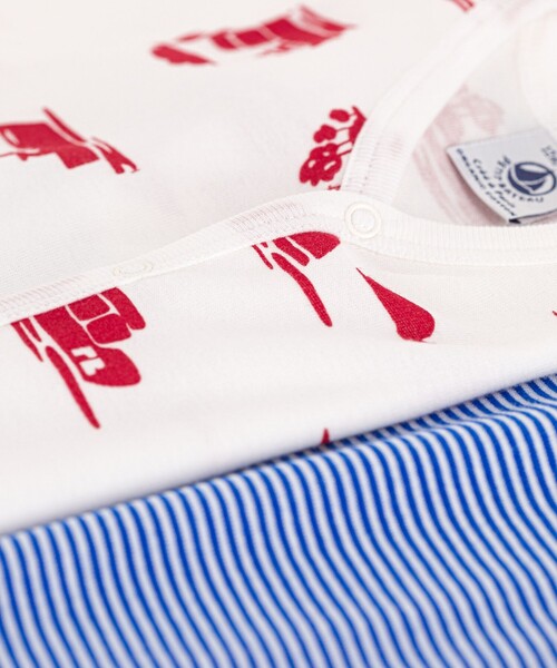 PETIT BATEAU（プチバトー）の「ショートロンパース２枚組（ロンパース・キッズ・その他・3MONTH/6MONTH/12MONTH）」の5枚目の写真