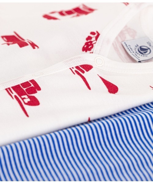 PETIT BATEAU（プチバトー）の「ショートロンパース２枚組（ロンパース・キッズ・その他・3MONTH/6MONTH/12MONTH）」の3枚目の写真