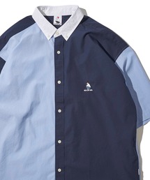 ADPOSION | 【Red Cap Girl】ワンポイント刺繍 ビッグシルエット 半袖 ボタンダウンシャツ(シャツ/ブラウス)