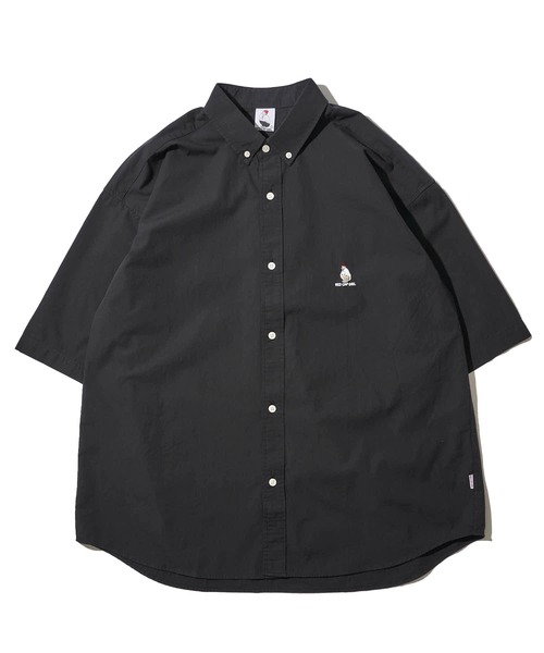 ADPOSION（アドポーション）の「【Red Cap Girl】ワンポイント刺繍 ビッグシルエット 半袖 ボタンダウンシャツ（シャツ/ブラウス・メンズ・ブラック/その他/ホワイト/ネイビー系1/ネイビー/ブルー系1/サックスブルー・LARGE/MEDIUM）」の21枚目の写真